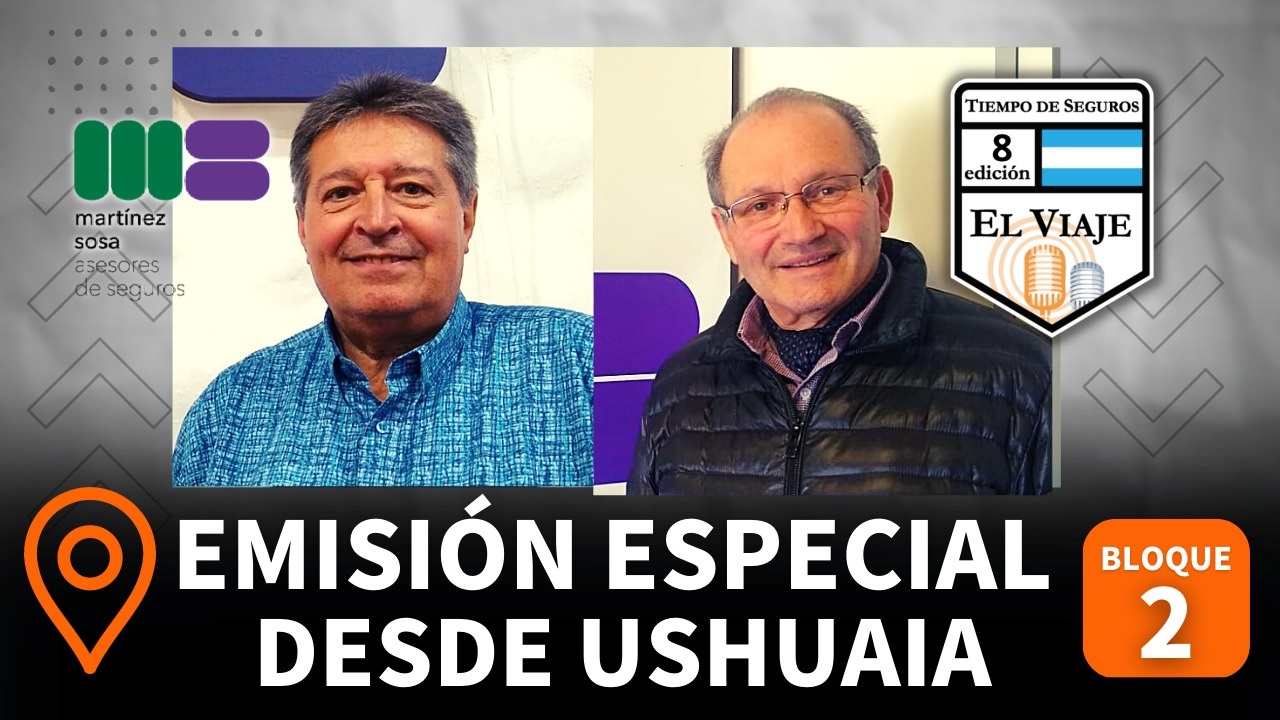 PROGRAMA ESPECIAL EN VIVO DESDE USHUAIA:  En la que será nuestra emisión N° 81 desde interior, transmitimos nuestro programa desde la Agencia que Héctor Martínez Sosa y Cía. tiene en esta ciudad, donde junto a directivos de la firma Mario Ércole y Néstor Salvañá conoceremos las principales características del seguro en esta región, sus aspectos diferenciales, las problemáticas que afrontan a diario, la atención de los siniestros y los nichos de negocios que quedan por desarrollar...