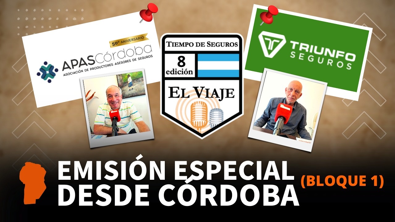 Nos vinimos a participar del festejo de los 50 años de APAS Córdoba y vamos a llevar adelante una emisión especial en vivo desde la sede de la Asociación, contando con el auspicio especial de TRIUNFO Seguros.
Analizamos la actualidad y los desafíos del mercado asegurador de la región, contando con la participación de Daniel Assale, Presidente de APAS Córdoba, y Dino Chiappetta, Gerente Regional Córdoba de Triunfo Seguros.