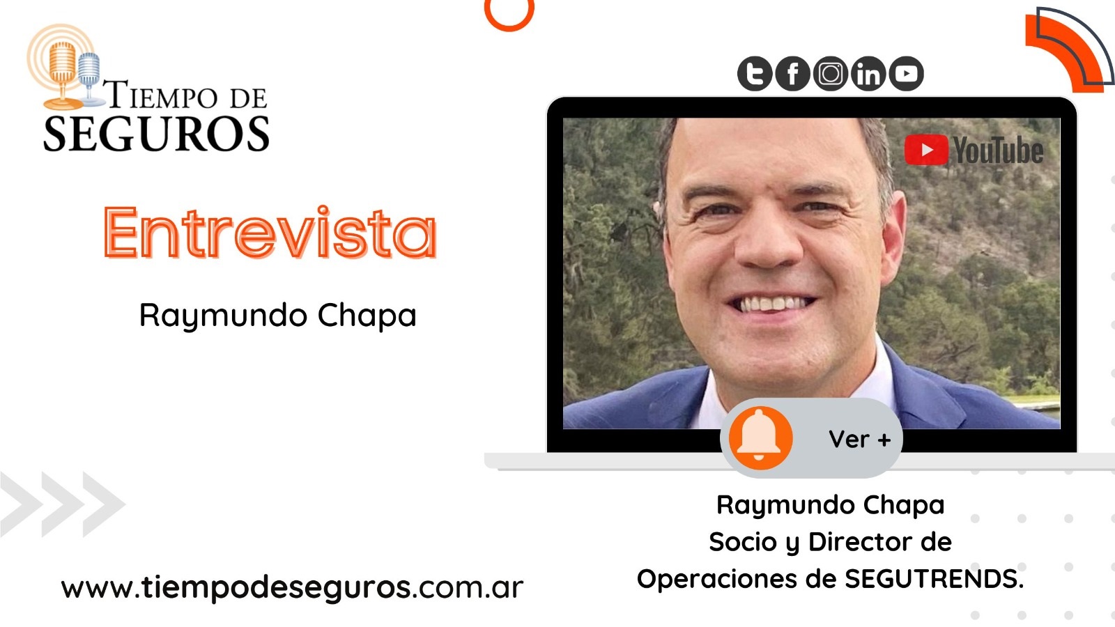 Conversamos con RAYMUNDO CHAPA, Director de operaciones de SEGUTRENDS, una empresa líder con más de 20 años en el mercado de México, que desarrolla soluciones innovadoras para la industria de seguros, las cuales buscan potenciar la rentabilidad de los profesionales del seguro.