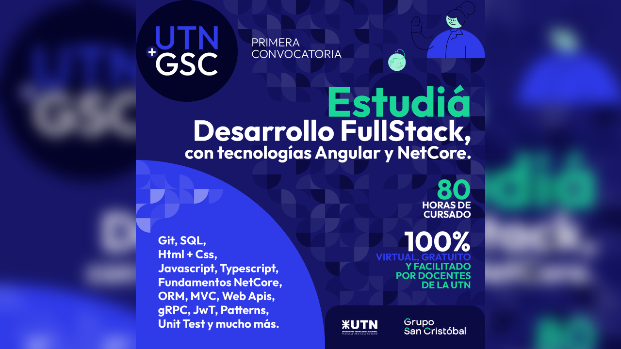 El curso está destinado a estudiantes de carreras tecnológicas, de instituciones públicas y privadas, de la ciudad de Rosario y alrededores...