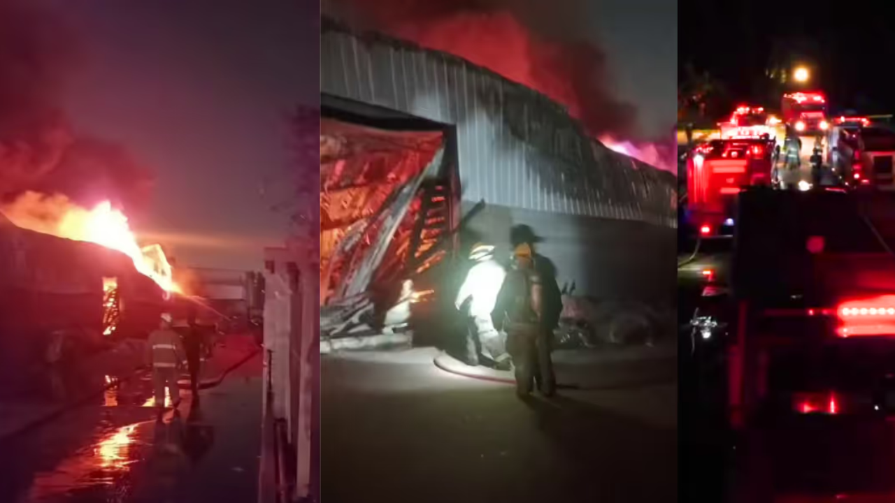 Más de 70 bomberos y 9 dotaciones combatieron las llamas durante tres horas y media. El fuego consumió un galpón de poliuretano, pero no hubo heridos.