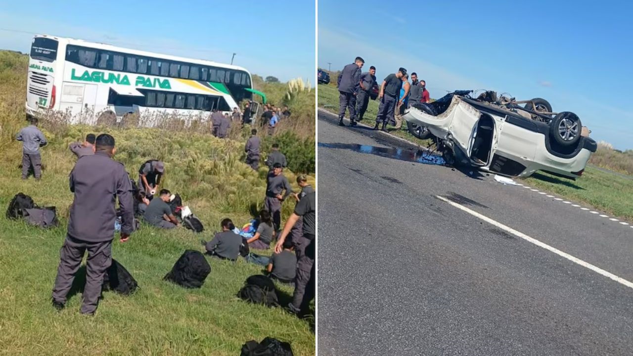 El siniestro vial ocurrió en la autopista Rosario-Santa Fe, entre las localidades de Timbúes y Maciel. Según se investiga, una Fiat Toro se cruzó de carril y colisionó de frente contra un micro que trasladaba a los agentes.