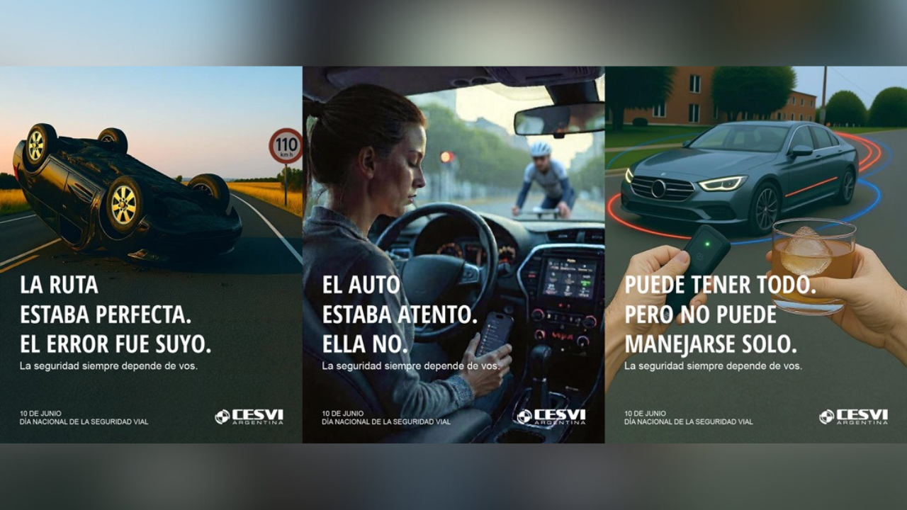 Con el objetivo de generar conciencia, promover la autocrítica y prevenir choques, CESVI lanza una campaña bajo el lema: "La seguridad siempre depende de vos".