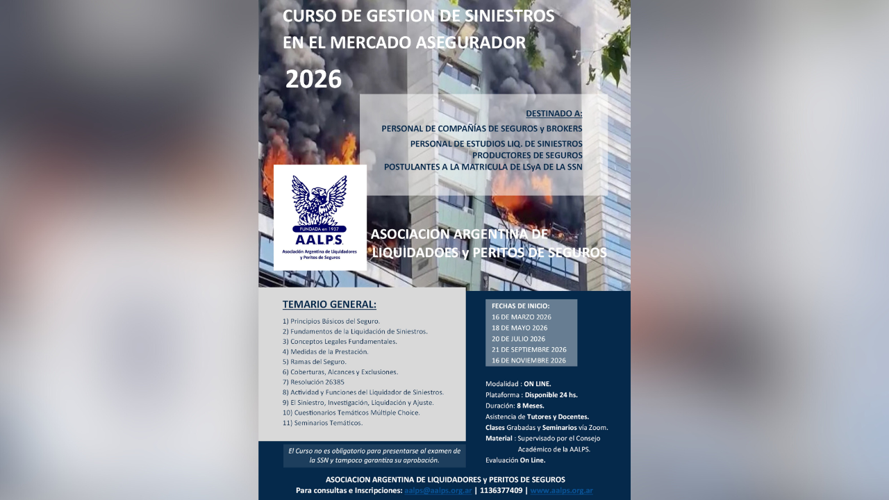 Fecha de Inicio: 16 de Marzo de 2026. Los cursos se extenderán por 8 meses. Modalidad: Online.