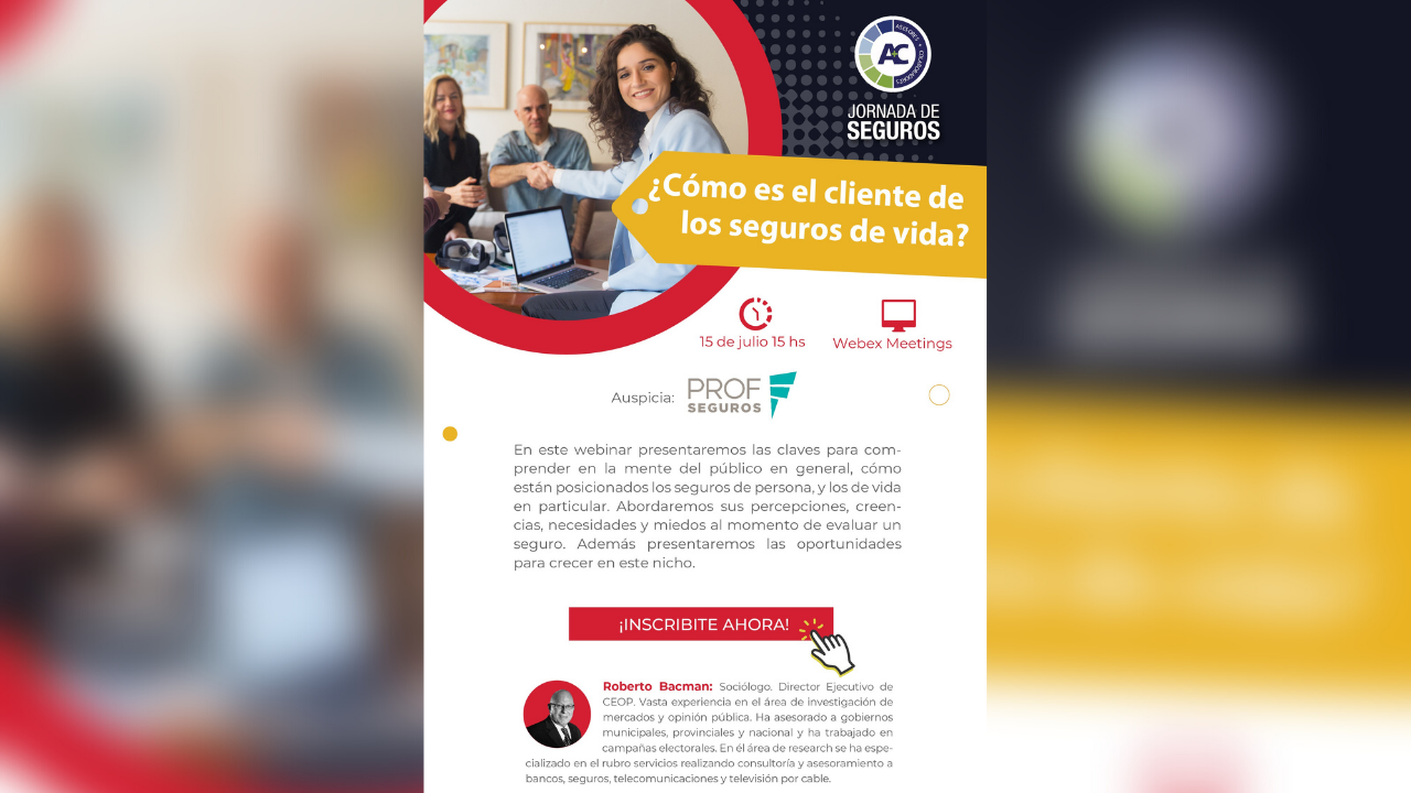 PROF Seguros invita a sus Productores Asesores de Seguros y a todos los miembros de su equipo a un nuevo Webinar este jueves 15 de julio a las 15hs...