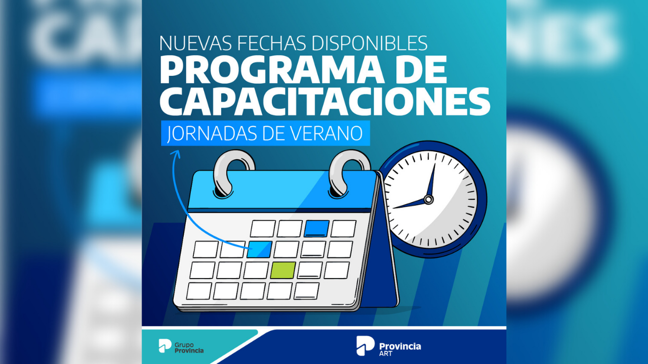 Provincia ART confirmó su cronograma de capacitaciones para diciembre con una oferta formativa que incorpora cursos de cara a la temporada estival...