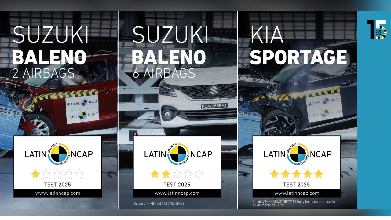 El Suzuki Baleno mejora mientras Kia consigue máxima seguridad con el Sportage. El renovado Kia Sportage obtuvo cinco estrellas.